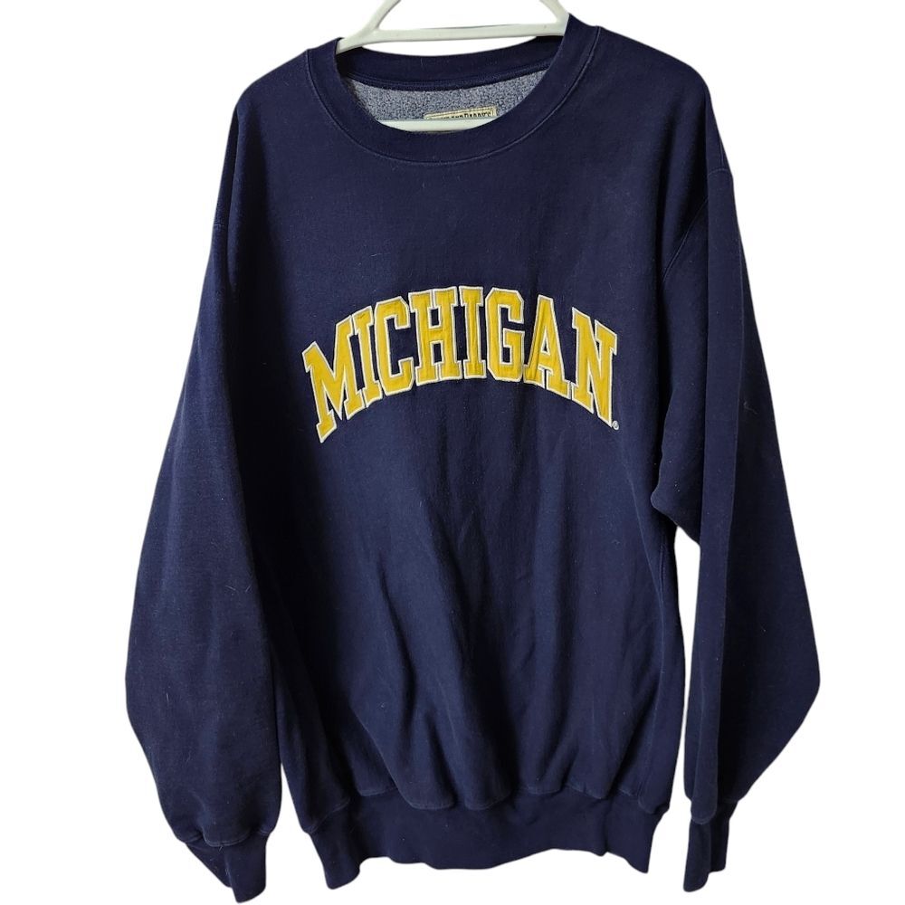 Steve and Barry Y2K Navy Blue Michigan Crew Neck Sweatshirt. Sz. XL